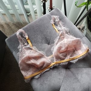 Victoria's secret dream angel Chantilly unlined Lace Long Line Bralette size XL